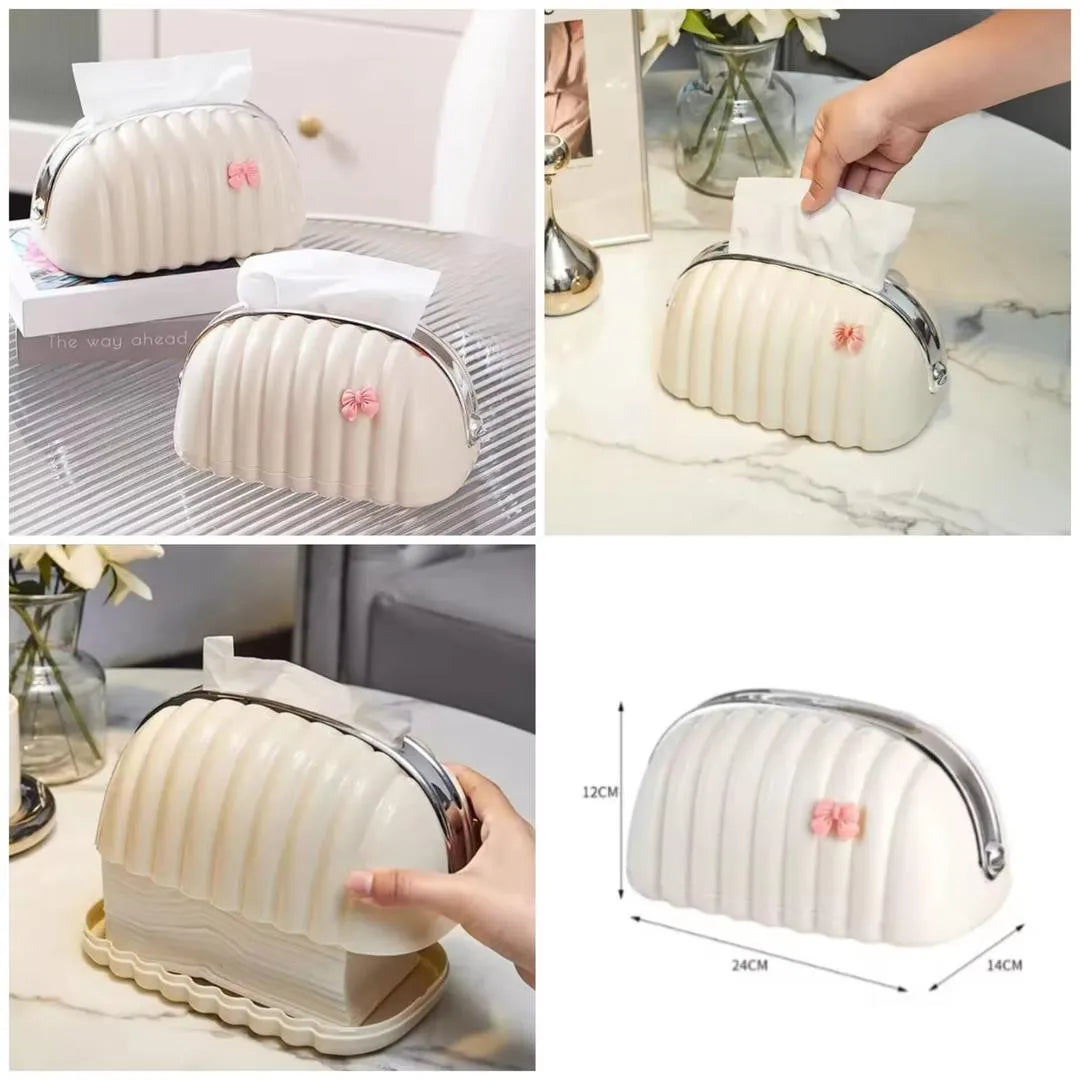White ABS Plastic Tissue Box Set of 3