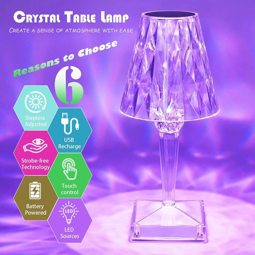 Rechargeable RGB Table Lamp with Color Changing Effects