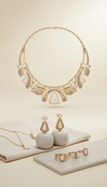 Champagne Gold Statement Necklace