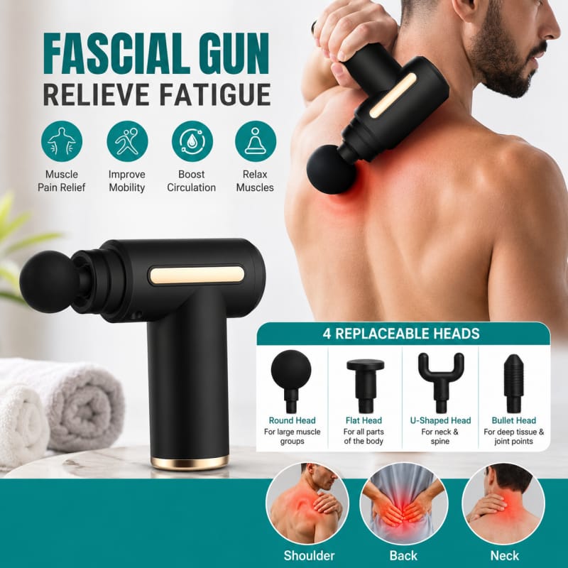 5-in-1 Deep Tissue Massage Gun