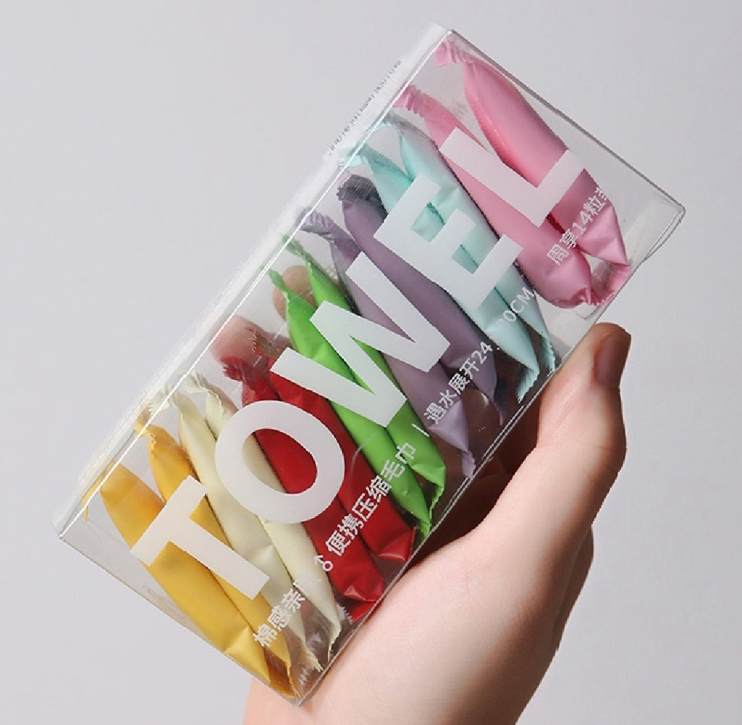 Compressed Travel Washcloths (14 Pcs)