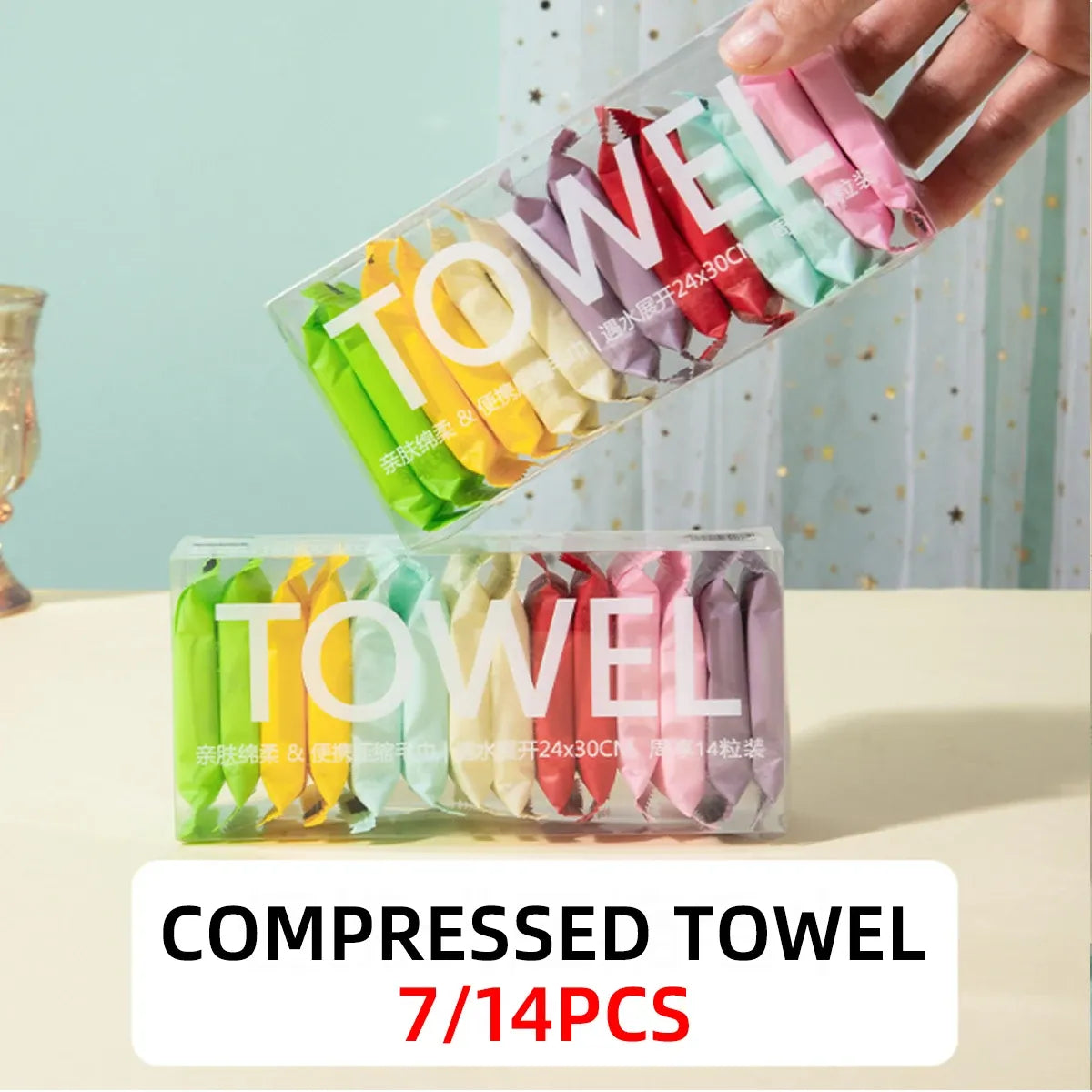 Compressed Travel Washcloths (14 Pcs)