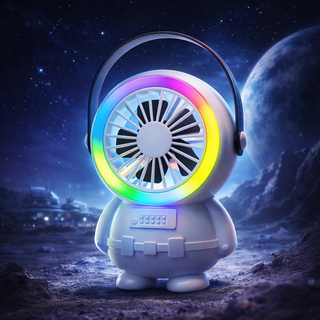 Astronaut Mini Desktop Fan with Night Light