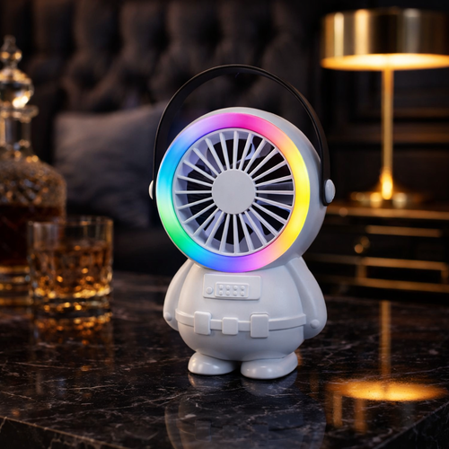 Astronaut Mini Desktop Fan with Night Light