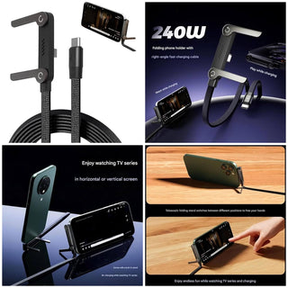 USB-C to USB-C Fast Charging Cable with Stand