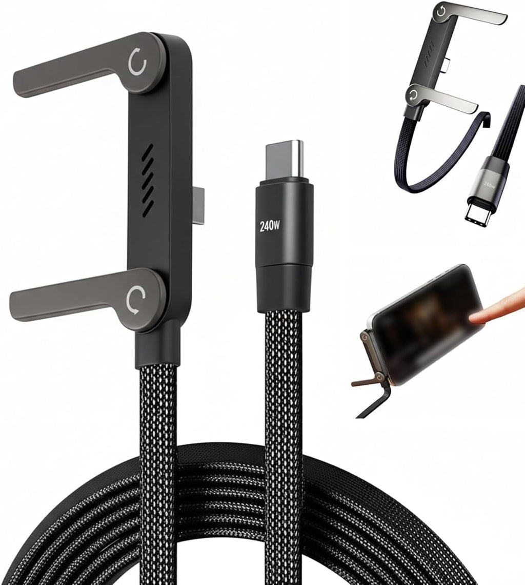 USB-C to USB-C Fast Charging Cable with Stand