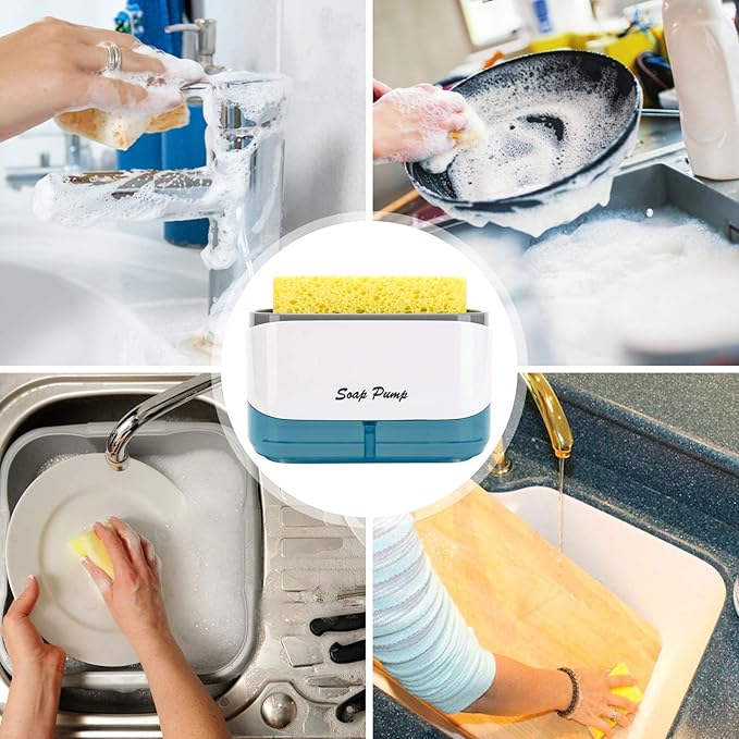 Soap Pump Dispenser with Sponge Holder