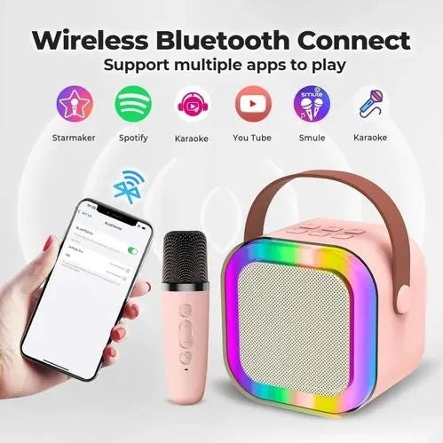 K12 Portable Bluetooth Speaker with Karaoke Mic