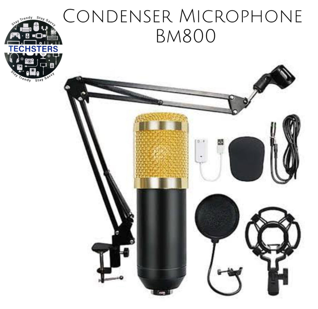 Professional Condenser Microphone Podcast Mic Set