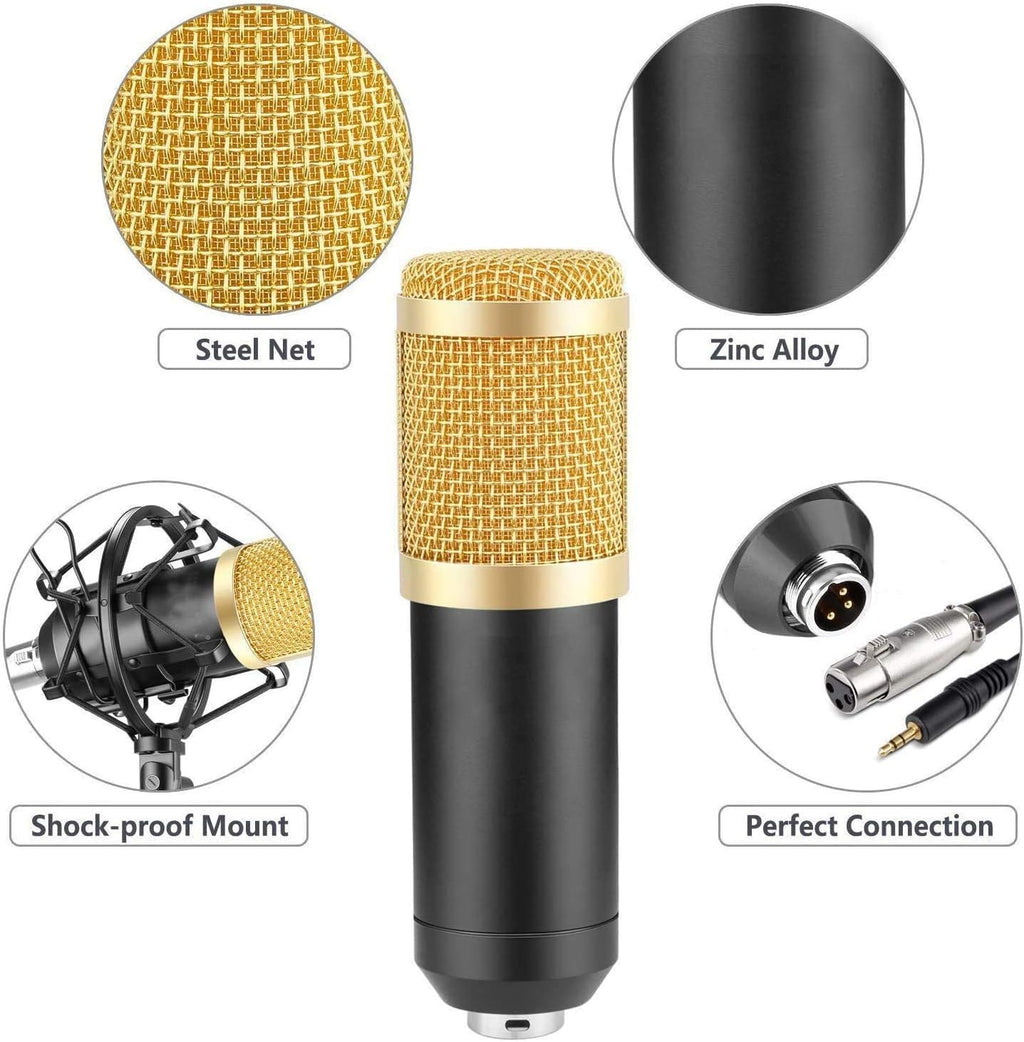 Professional Condenser Microphone Podcast Mic Set