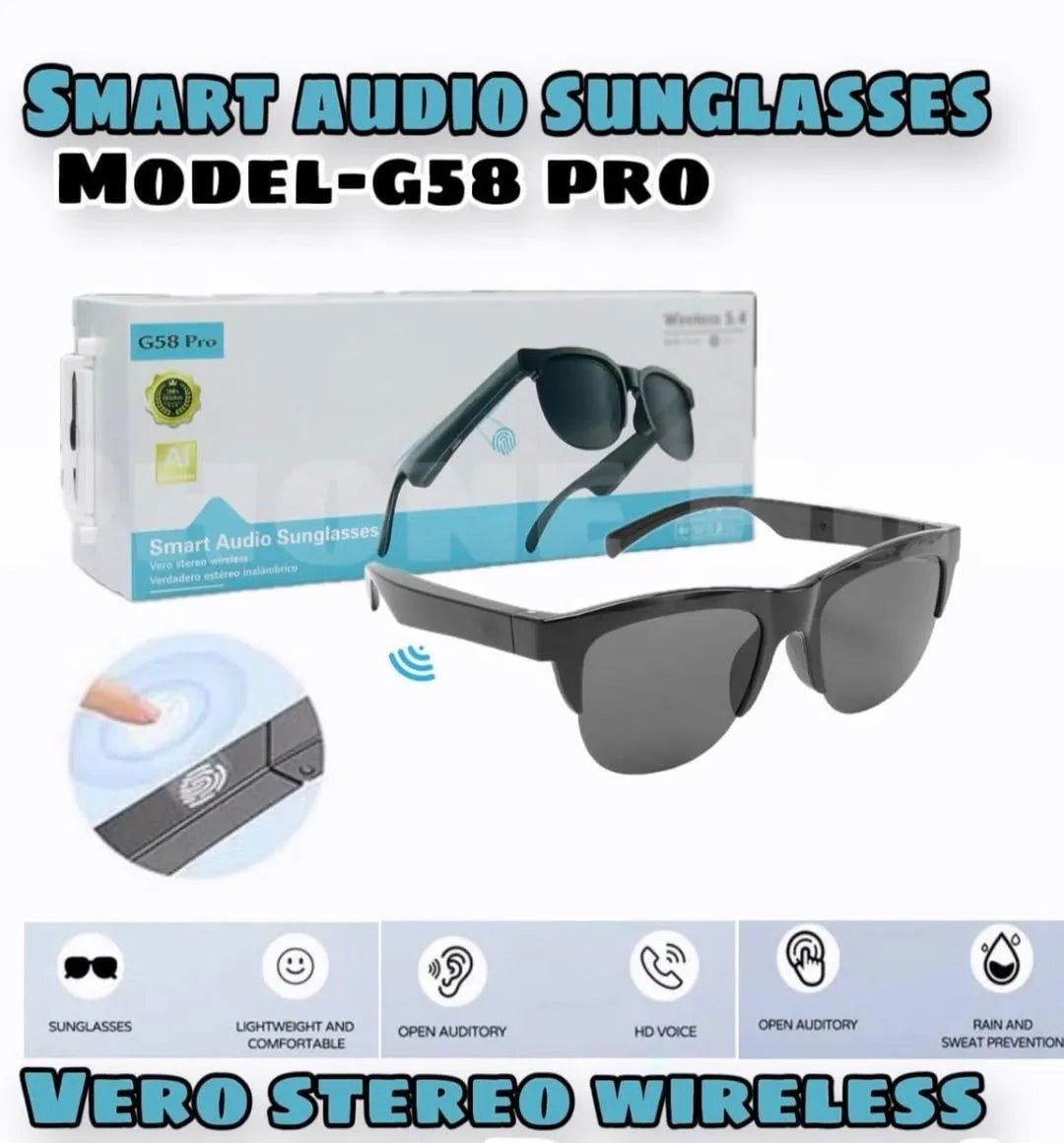 Intelligent Bluetooth Smart Audio Glasses - Model G58 Pro / GS8 Pro